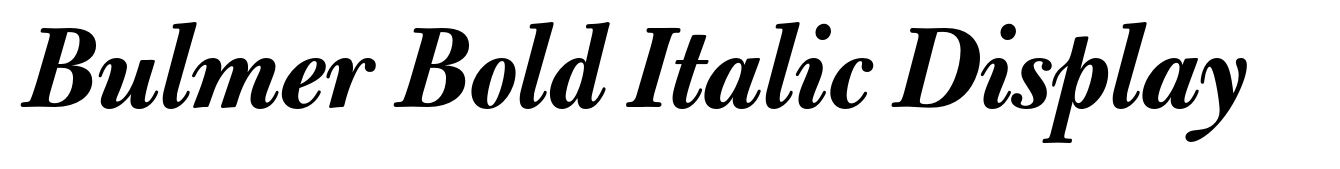Bulmer Bold Italic Display
